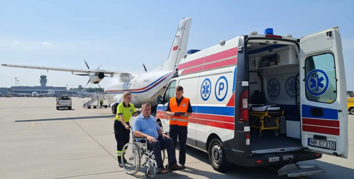 Transport na lotnisko Rzeszów - pomoc pacjentowi
